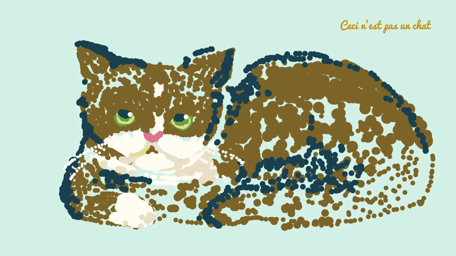 Vizzlo Paint example: Ceci n'est pas un chat