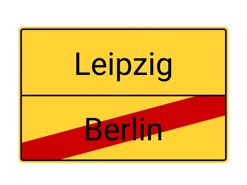 Wortwolke-Alternative: Ortsausgangsschild