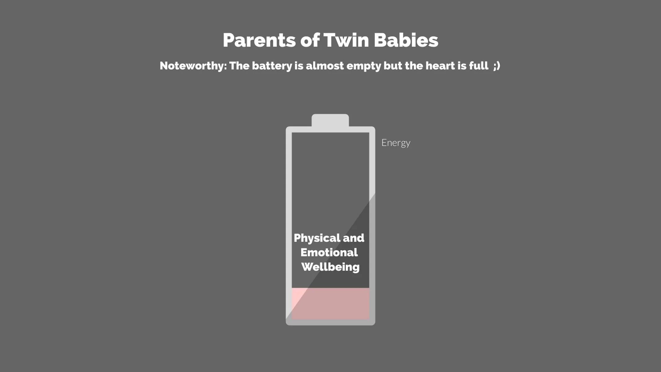 Battery Chart example: Parents of Twin Babies