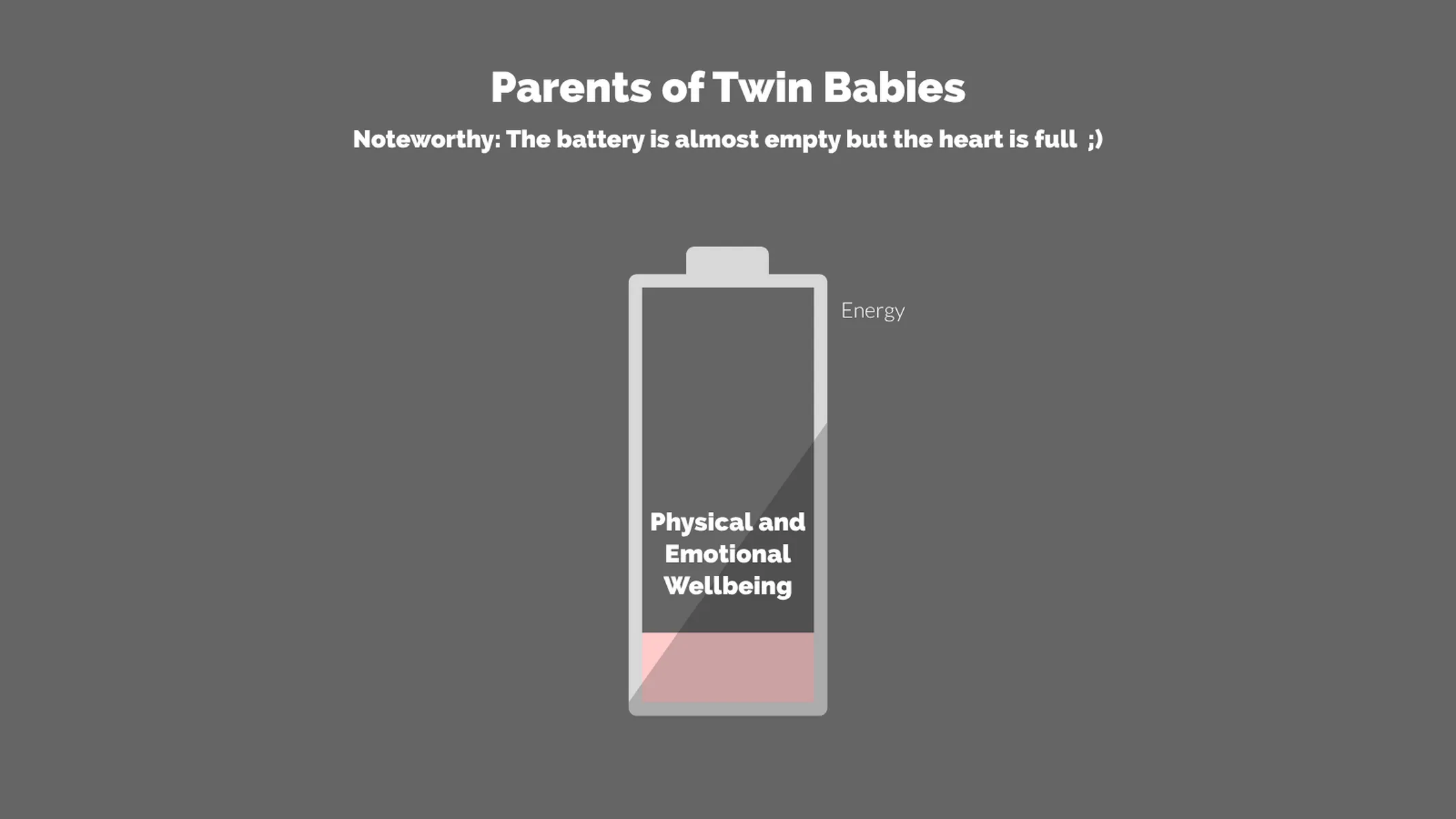 Battery Chart example: Parents of Twin Babies