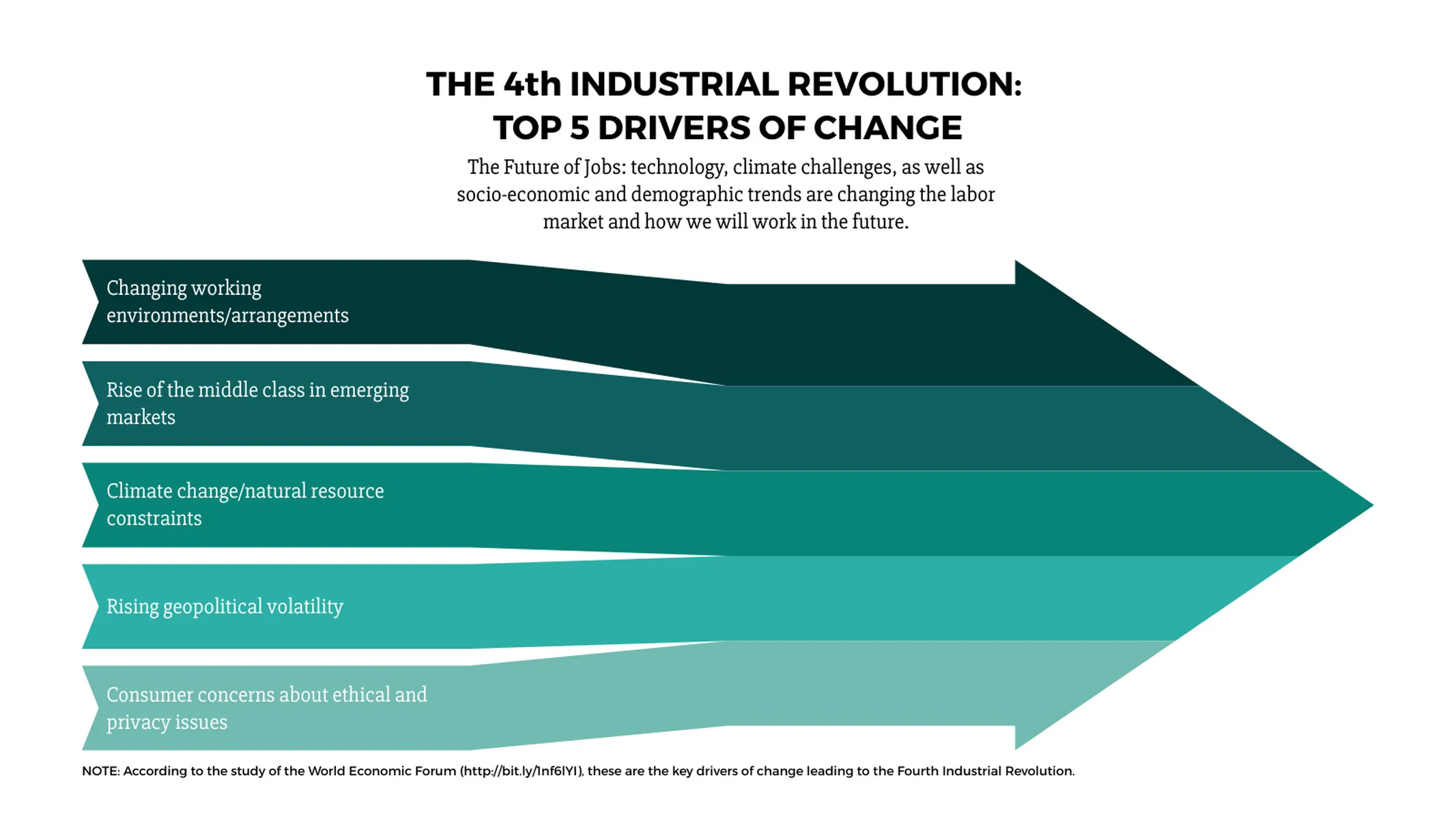 Eingehender Sankey-Pfeil-Beispiel: THE 4th INDUSTRIAL REVOLUTION: 
TOP 5 DRIVERS OF CHANGE