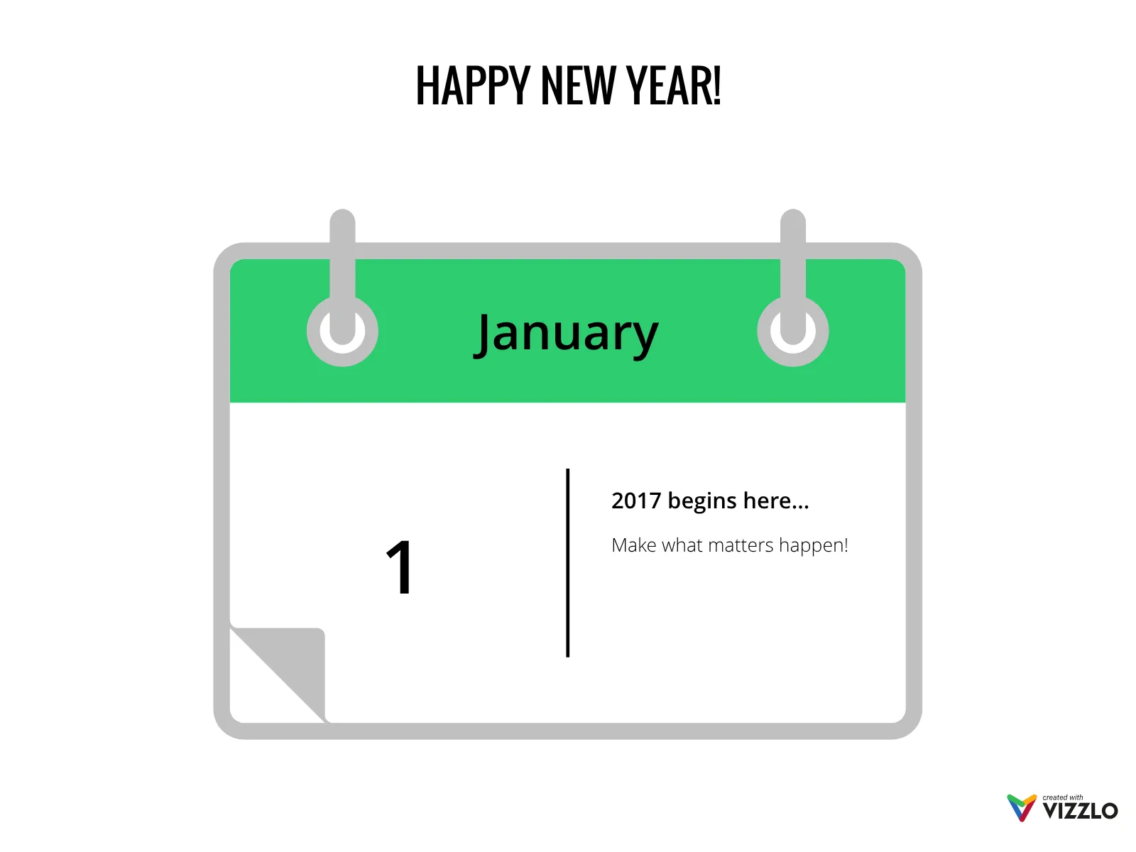 Calendar Chart example: HAPPY NEW YEAR!