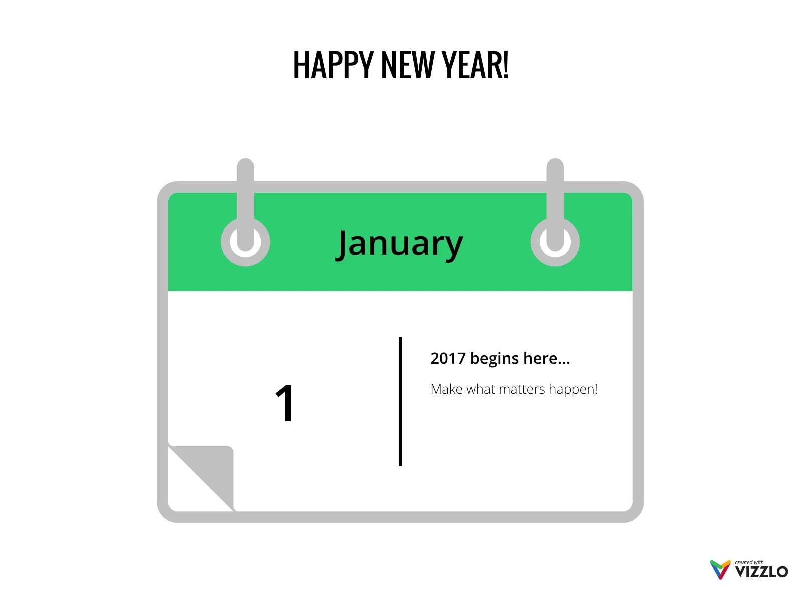 Kalender­diagramm-Beispiel: HAPPY NEW YEAR!