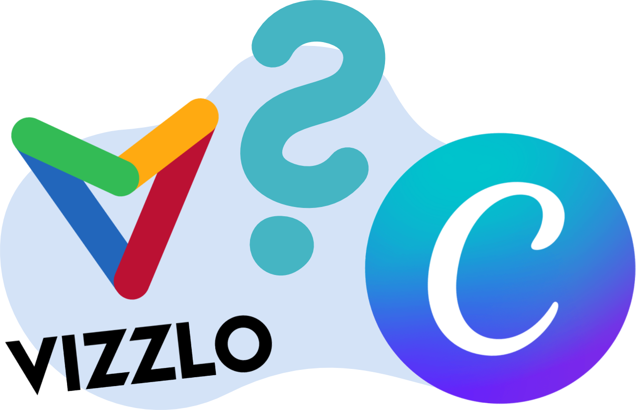 Vizzlo and Canva logos