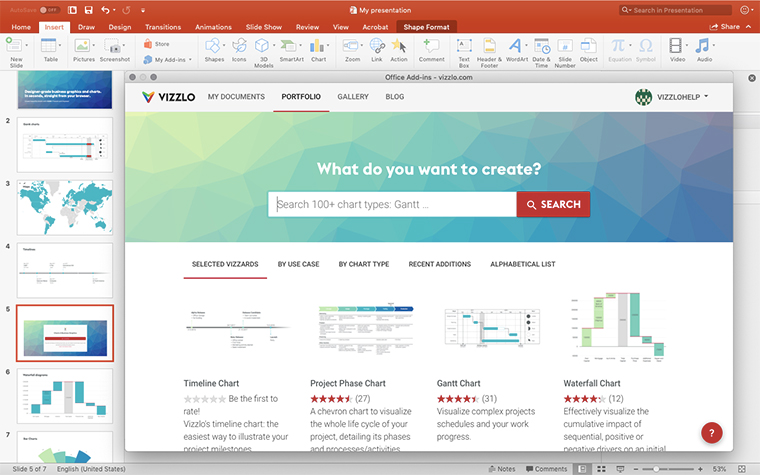 Vizzlo PowerPoint screenshot
