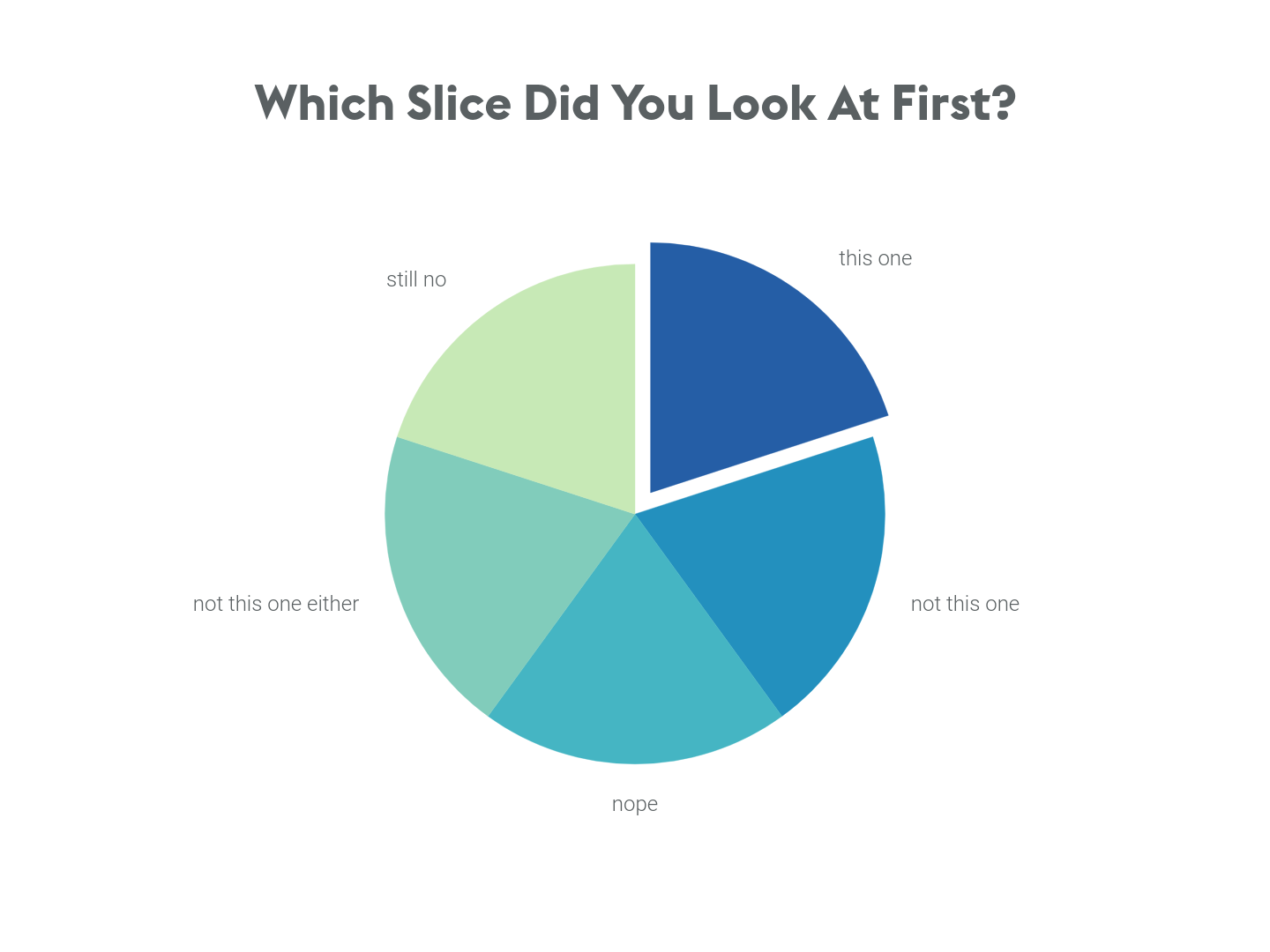 pie chart showing exploding slices