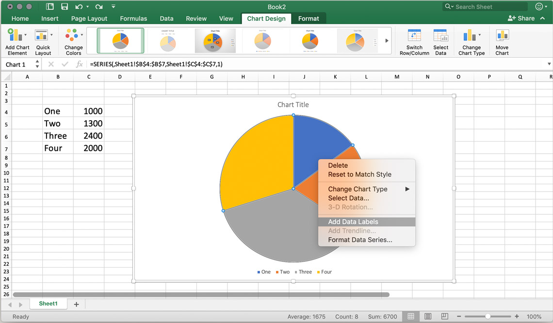 editing data labels in your pie chart in excel