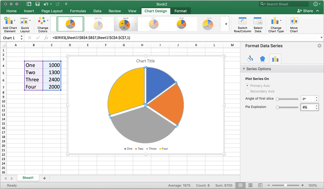 Creating a Pie Chart in Excel — Vizzlo